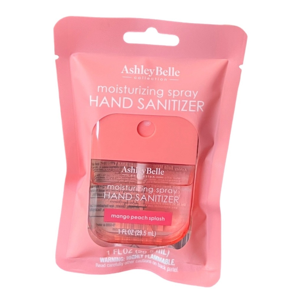 Ashley Belle Moisturizing Spray Hand Sanitizer Mango Peach Splash 1 FL OZ